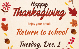 Thanksgiving Break - article thumnail image
