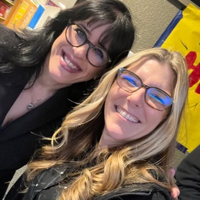 Superintendent Dr. Mafi and Mrs. Russell Taking a Superb Selfie for Open House!